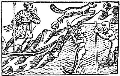 Olaus Magnus skating woodcut