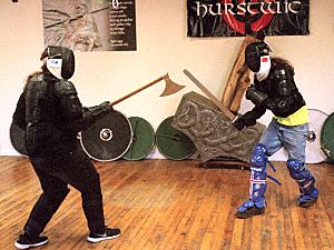 sparring sword vs two-handed axe